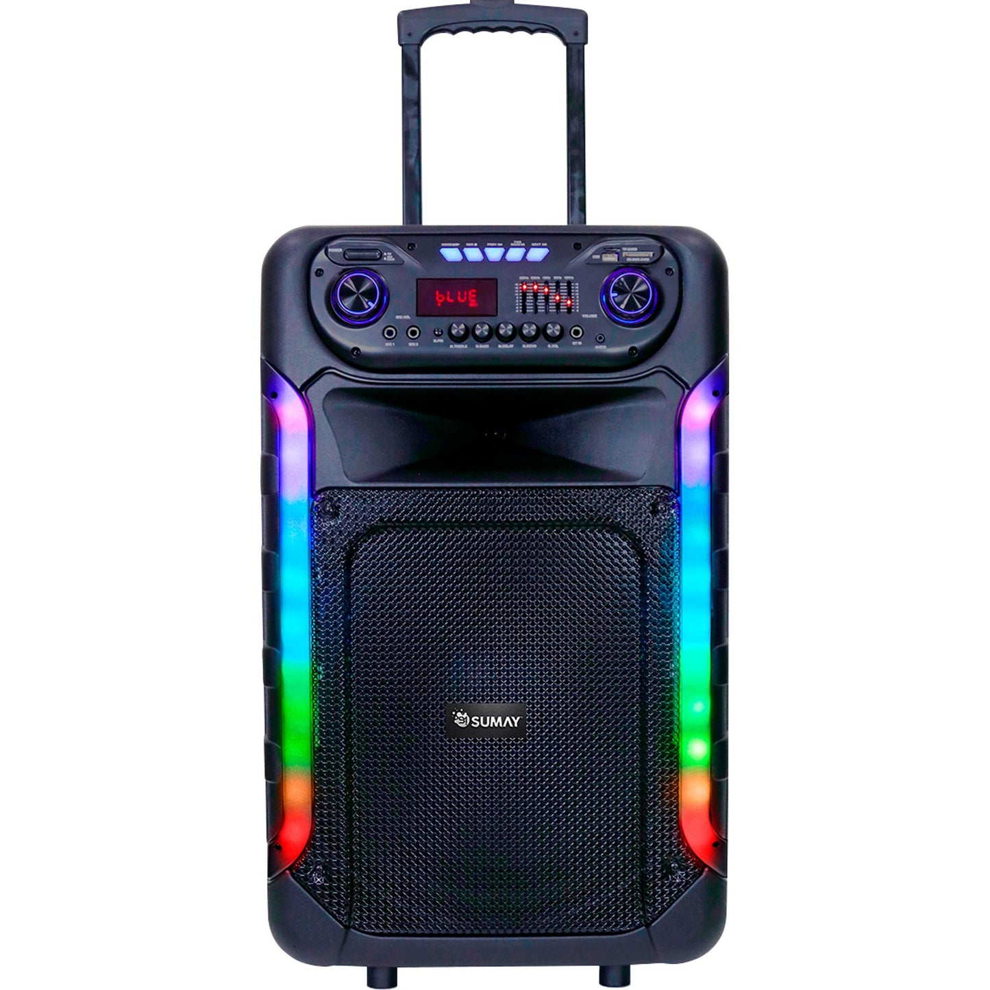 Caixa de Som Bluetooth 15" LED PowerX 1200w RMS Bivolt Sumay Sm-Cap37