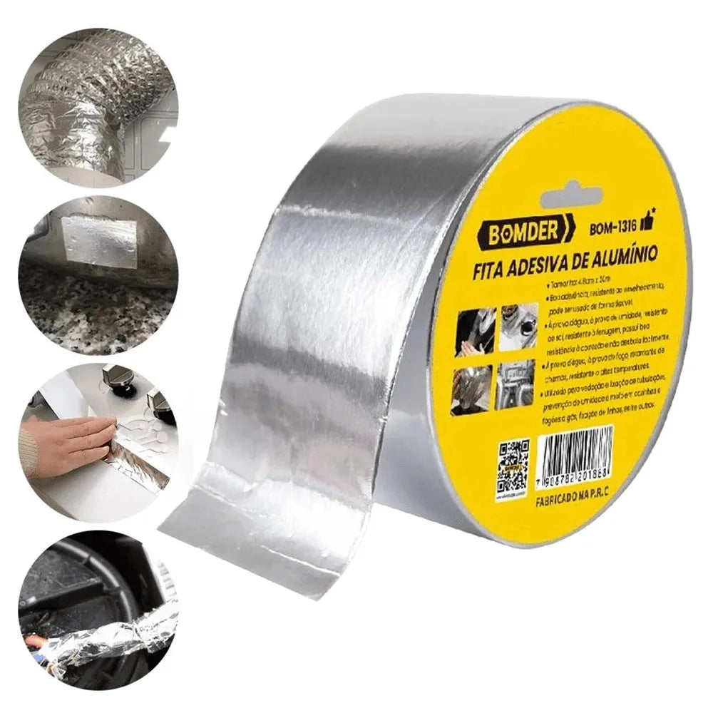 FITA ADESIVA DE ALUMINIO IMPERMEÁVEL BOMVINK BOM1316