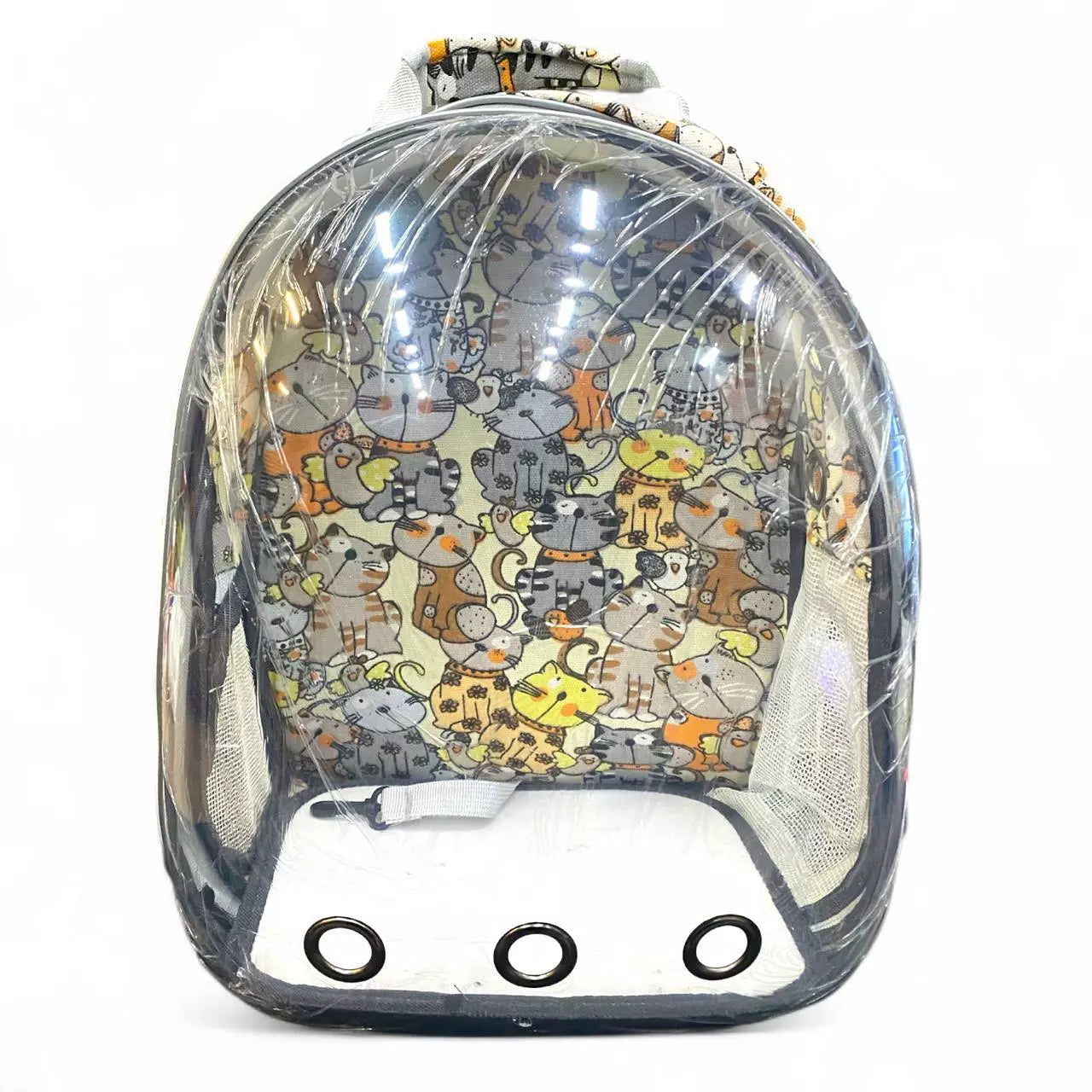 Mochila Transparente para Animais de Estimação Conforto, Segurança e Estilo LCW-BBS13 AMARELO