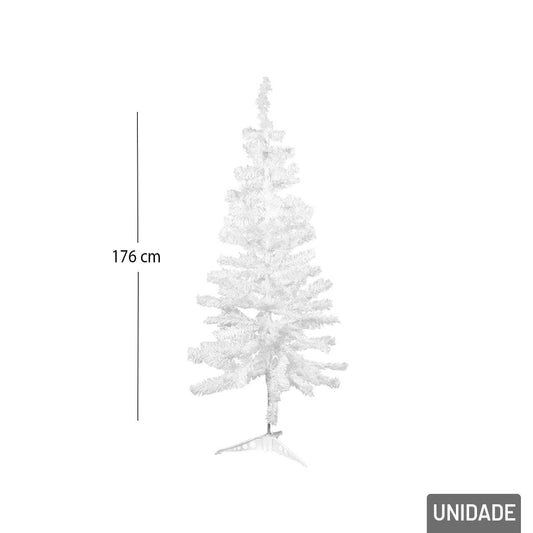 árvore Branca 180cm 320 Galhos Natal