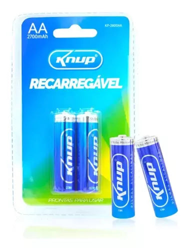 PILHA RECARREGAVEL KNUP C/2 AA 2800AA