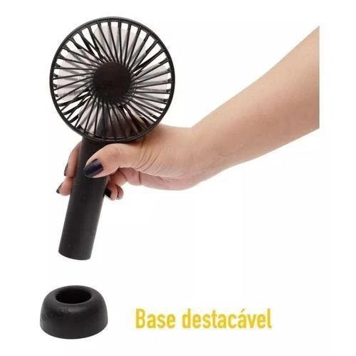 Ventilador portátil Luatek LS-907 Recarregável cor preto