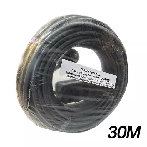 EXTENSÃO CABO PP 2X2,50 20A - DRAP 30 METROS