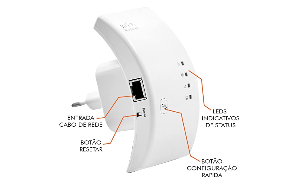 Repetidor de Sinal Wifi sem Fio WPS Kapbom - KAP-X330