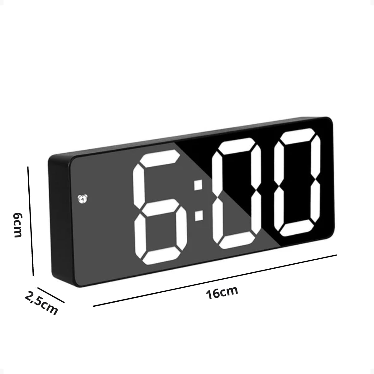 Relogio Despertador Led Para Quarto Com Luz Noturna E Temperatura Relógio De Mesa USB Digital Visor 12/24h Brilho Ajustável (Led Verde)