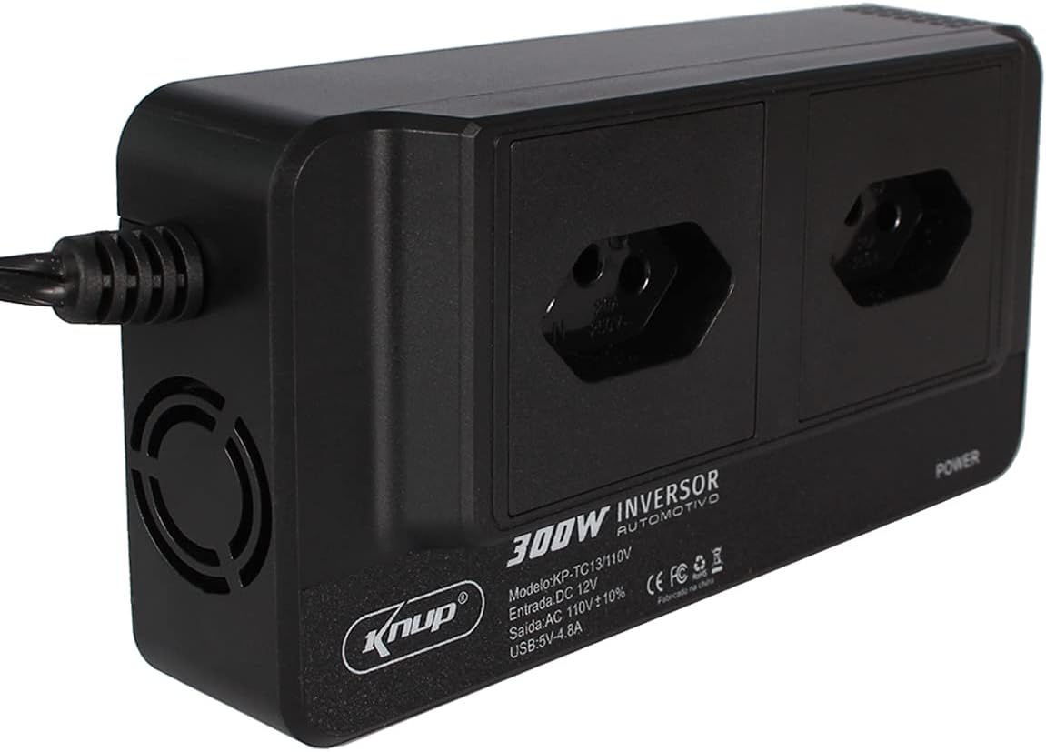 Inversor Tensão 12v 110v Veicular 300w Conversor 4 Porta Usb
