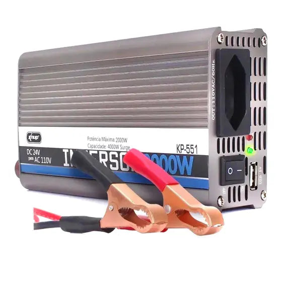 INVERSOR DE VOLTAGEM 2000W DE 24V PARA 110V KNUP KP551