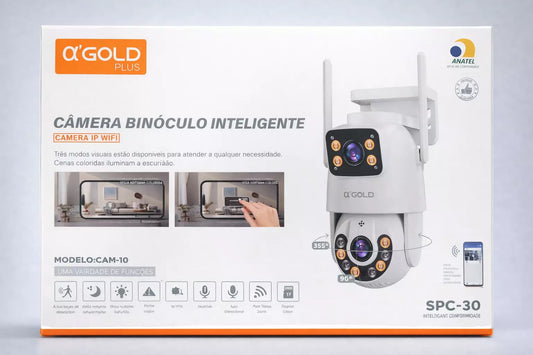 CAMERA BINOCULO INTELIGENTE IP WIFI CAM10 AGOLD