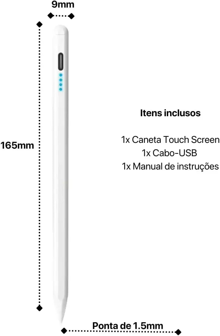 Caneta Touch Universal Stylus Recarregável Celular-tablet