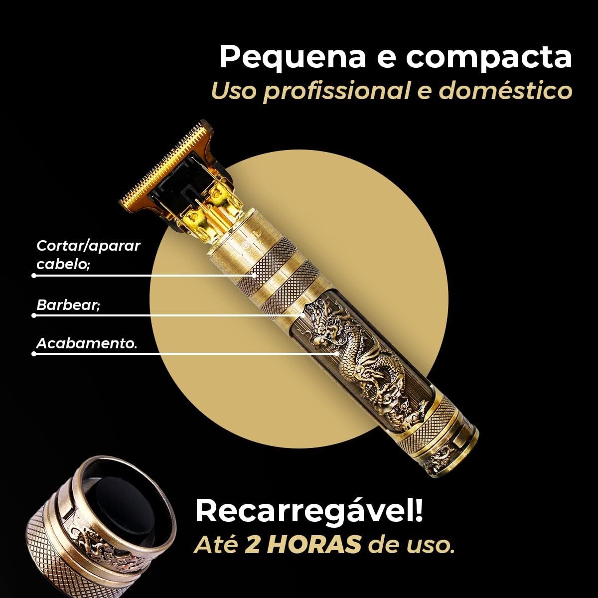 Máquina de barbear e cortar cabelo sem fio LE 759