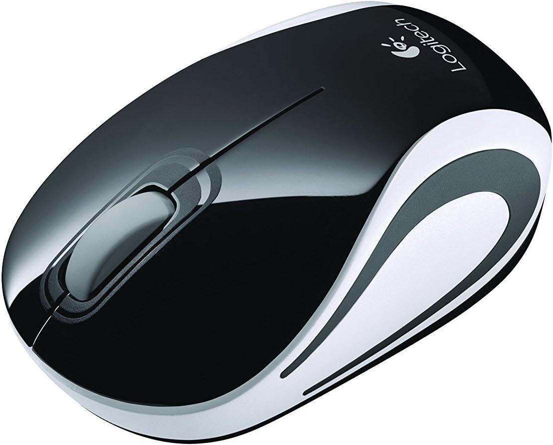 Mini Mouse sem fio Logitech M187 com Design Ambidestro, Conexão USB e Pilha Inclusa,