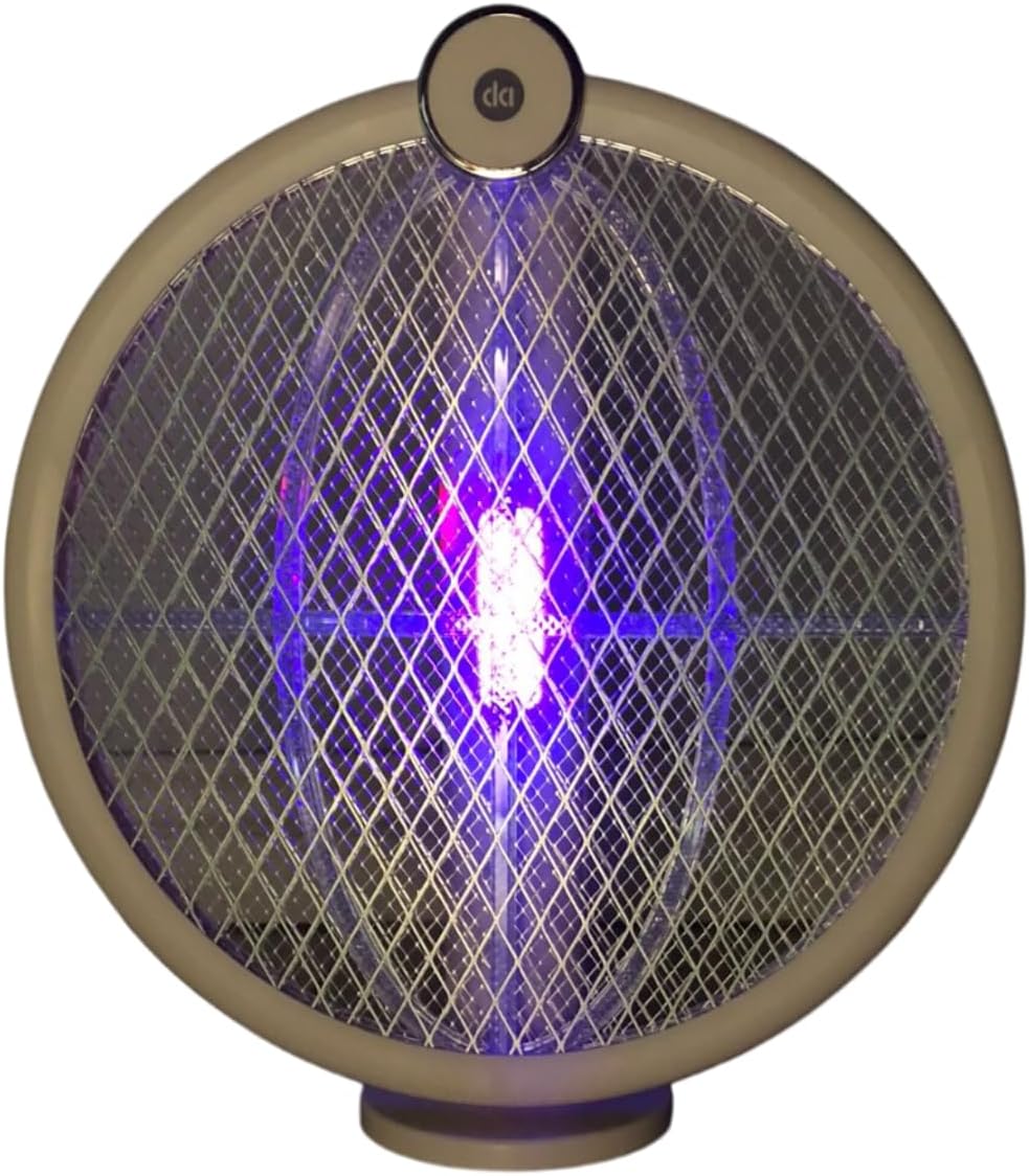 Raquete elétrica 2 em 1 Luminaria Armadilha Repelente Luz Led UV Lampada Choque