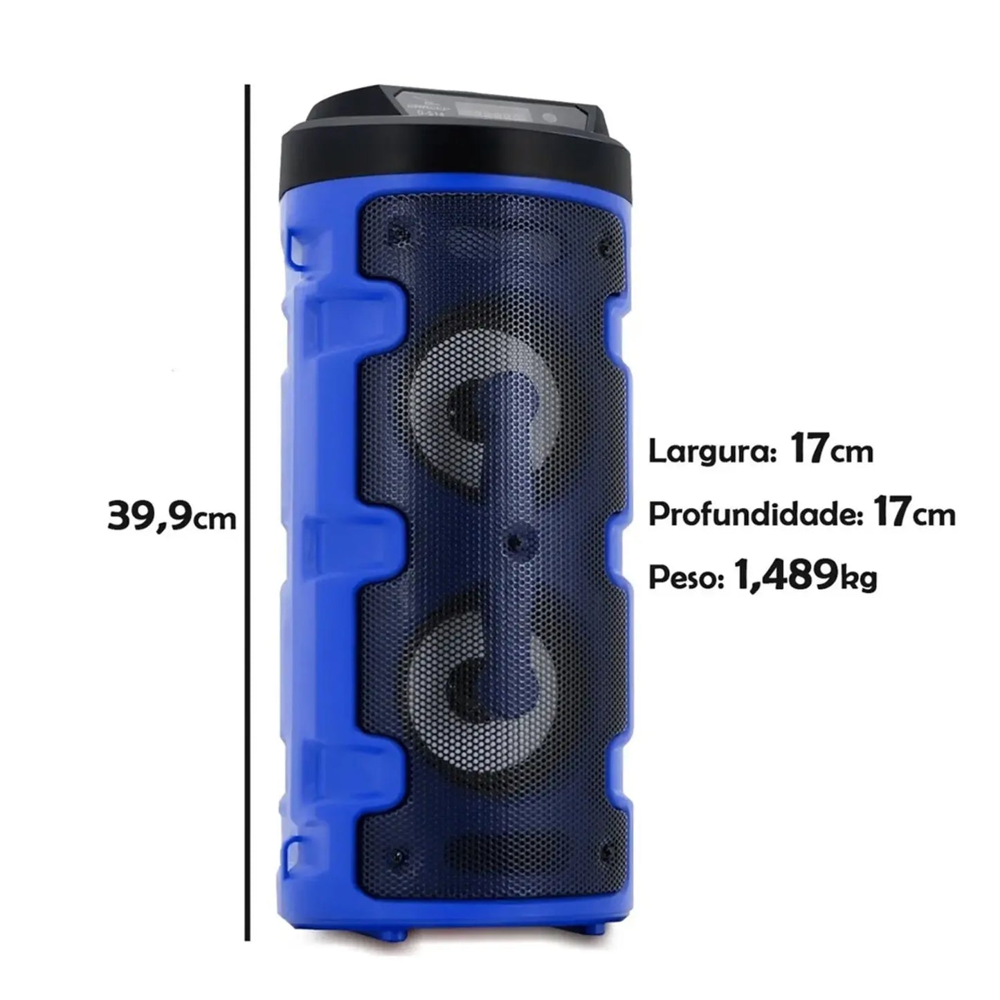 Caixa De Som Grasep Amplificada, Led, Microfone, Bluetooth - DS14