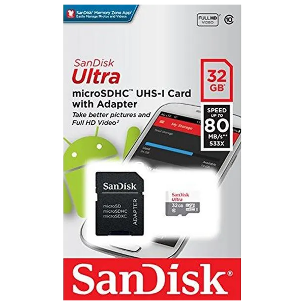 Cartão de Memória MicroSD 32GB Classe 10 Sandisk