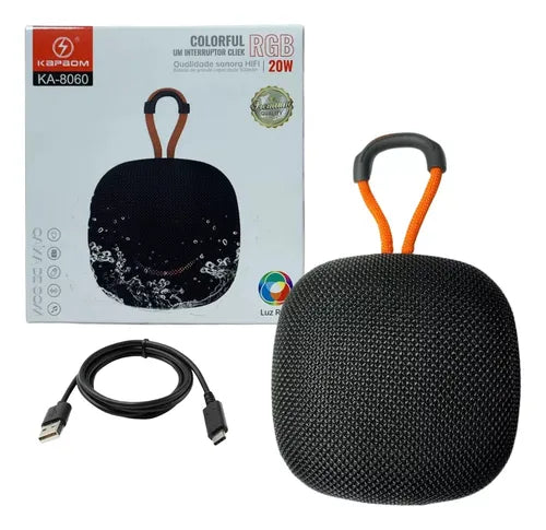 CAIXA DE SOM BLUETOOTH RGB KAPBOM 20W KA8060