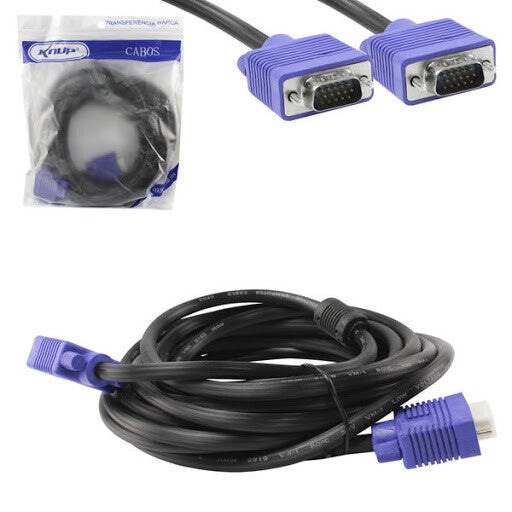Cabo VGA para VGA de 5 Metros Knup - KP-5002 5M