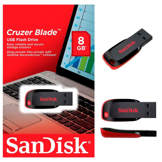 Pendrive SanDisk Cruzer Blade 8GB 2.0 preto e vermelho