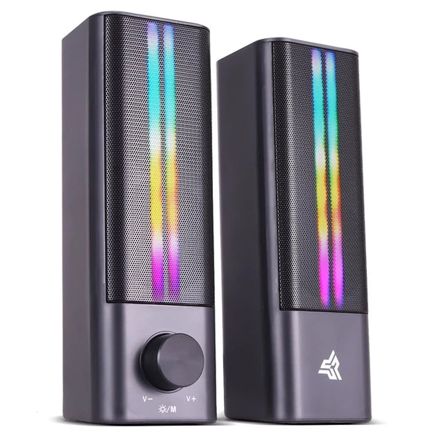 Caixa De Som Gamer Bluetooth Computador Pc Led Rgb 10w Usb RO819
