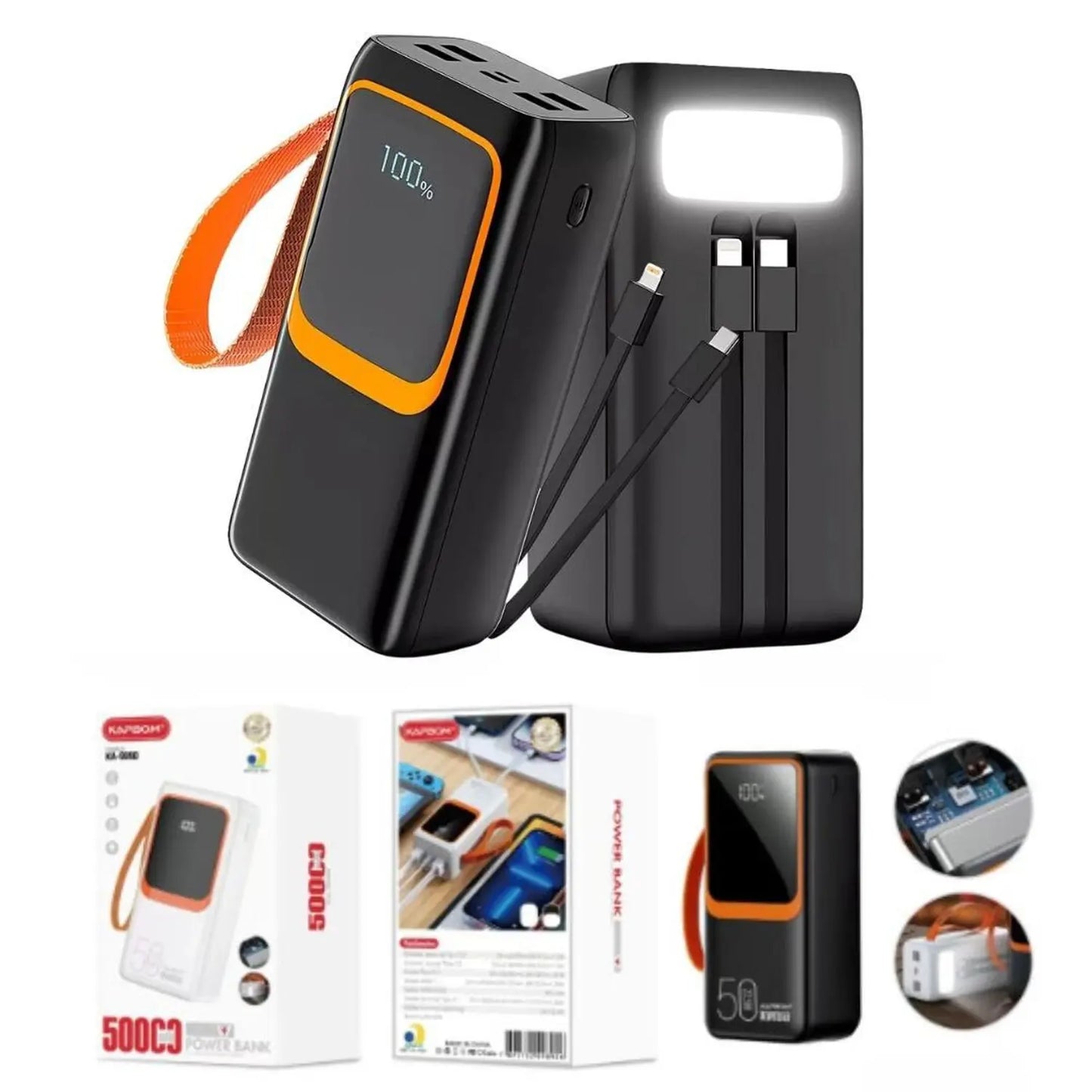 CARREGADOR PORTATIL POWER BANK 50.000MAH 22.5W KAPBOM KA9890
