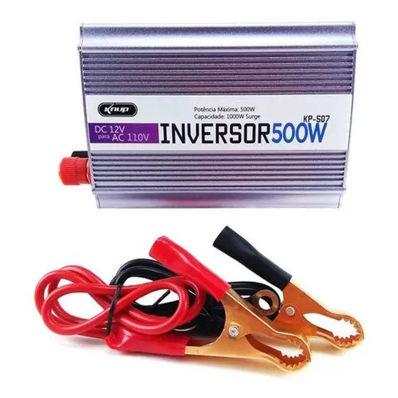 Inversor Veicular de Energia Com Usb 500w De 12v Para 110v Knup KP-507