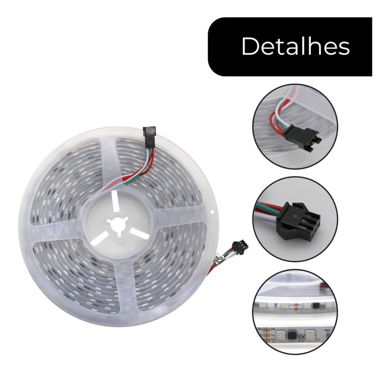 Fita de Led Digital Rgb Endereçavel 2811 Ip67 300 Led 5 Metros