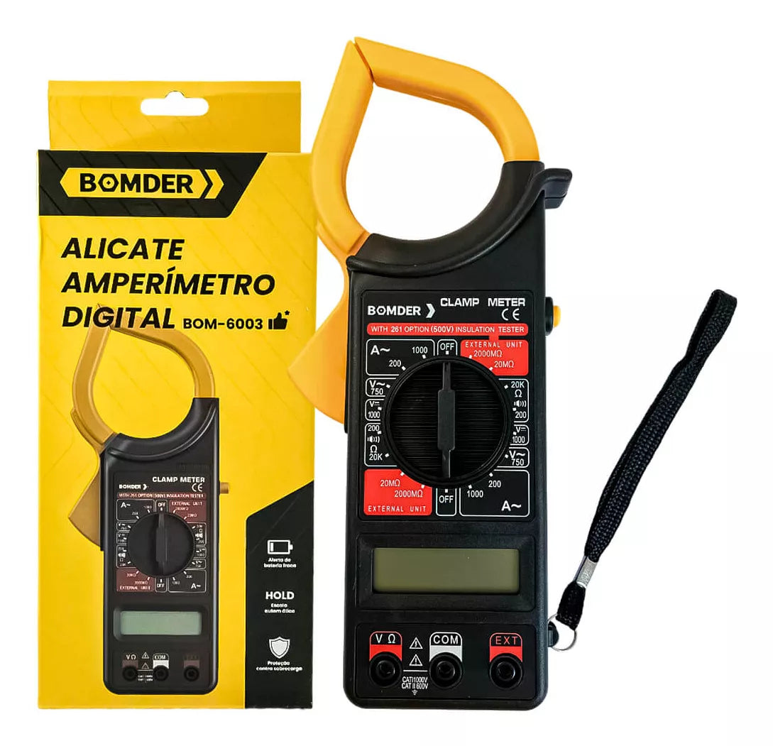 Alicate Amperímetro Digital BOM- 6003 Bomder