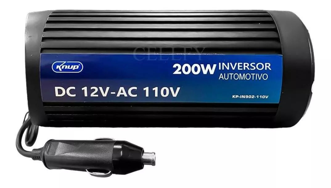 Inversor 12v 110v 200w Usb 60hz Tensão Conversor Veicular