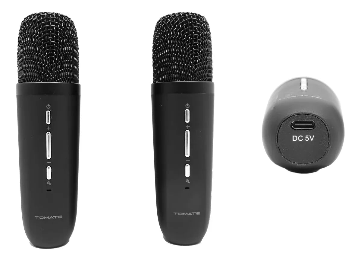 Caixa de Som Bluetooth C/ 2 Microfones Sem Fio RGB 80W Tomate MTS-8001