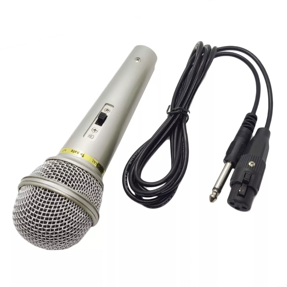 Microfone Dinâmico Tomate Com Fio Igreja Karaoke Bar Cabo MT-1018