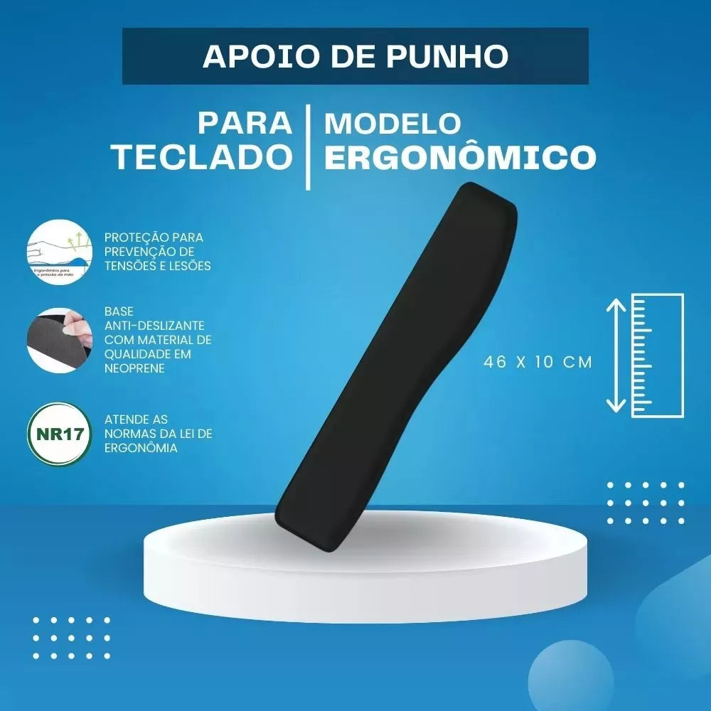 Kit Apoio De Teclado + Mouse Pad Ergonômico