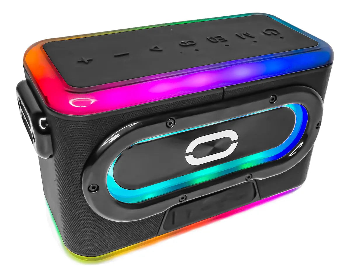 Caixa de Som Bluetooth C/ 2 Microfones Sem Fio RGB 80W Tomate MTS-8001