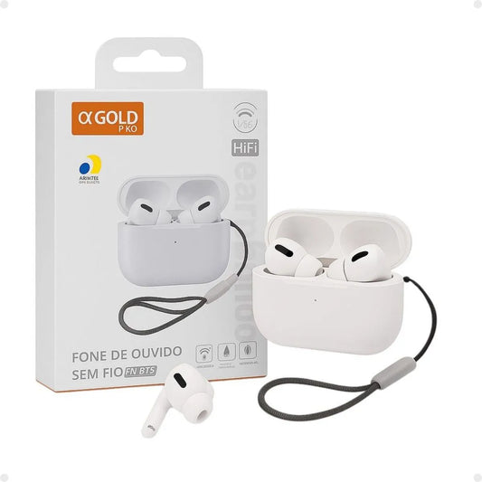 Fone Sem Fio A'gold Pro Fn-bt5 Bluetooth 5.3 Cor Branco
