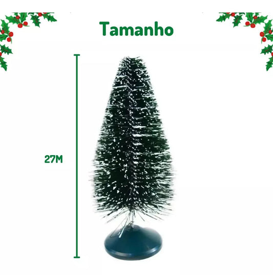 Mini Árvore De Mesa Nevada 27cm Decoração Natal