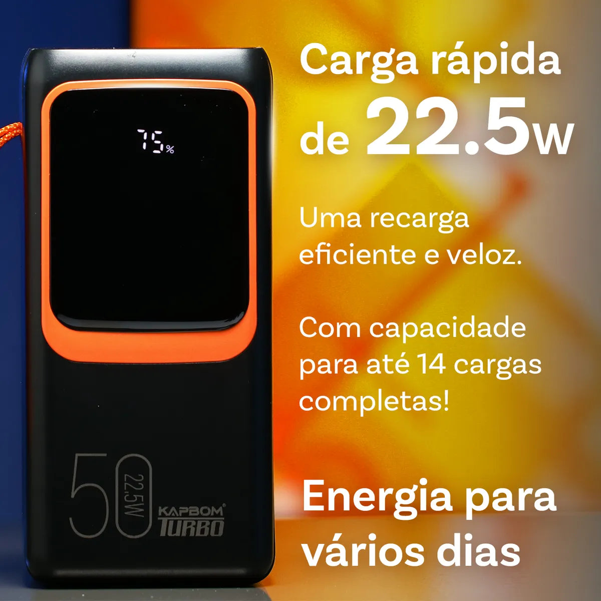 CARREGADOR PORTATIL POWER BANK 50.000MAH 22.5W KAPBOM KA9890