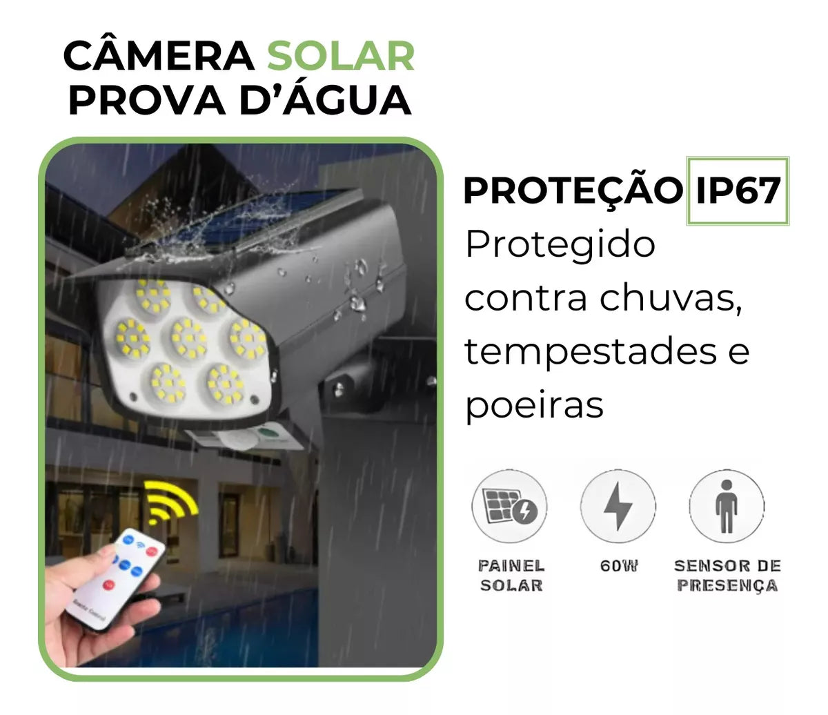 Refletor Externo Solar Led Estilo Câmera Luatek Lky 0012