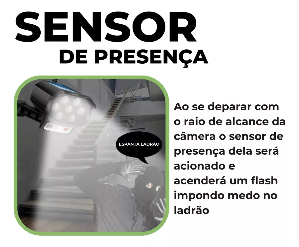 Refletor Externo Solar Led Estilo Câmera Luatek Lky 0012