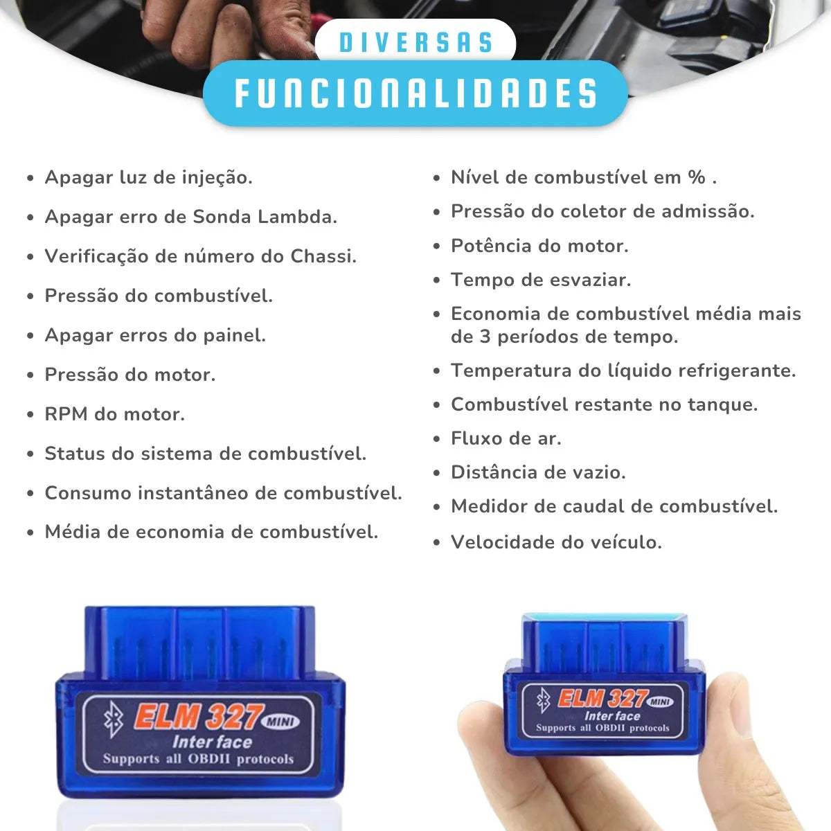 Scanner Automotivo Bluetooth Obd2 Android