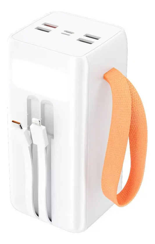 Carregador Portátil 30000mah Power Bank Turbo 22.5w Potente Cor Branco