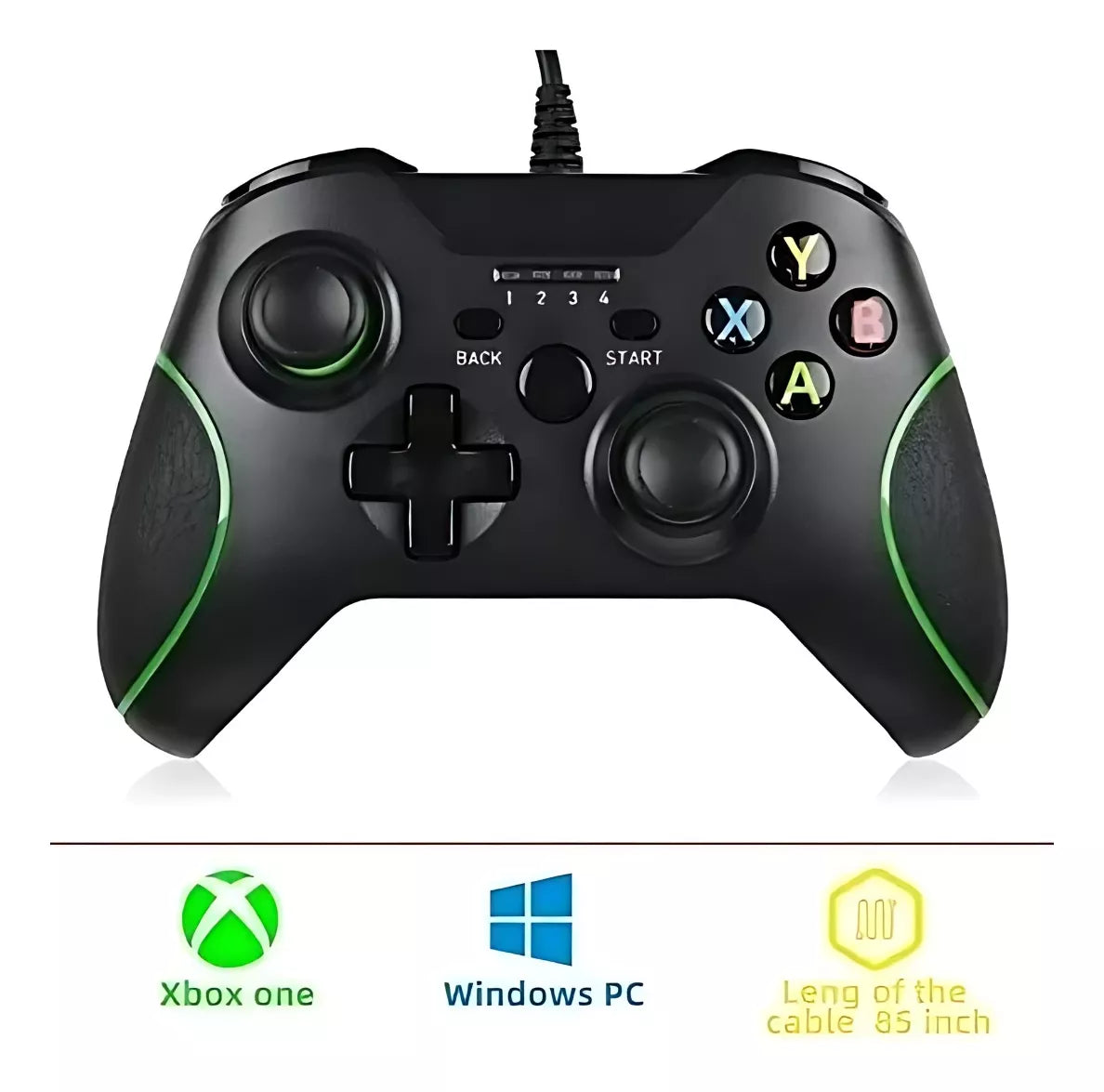 Controle X-One / PC com Fio 1.7 Metros e Vibração KNUP - KP 5130