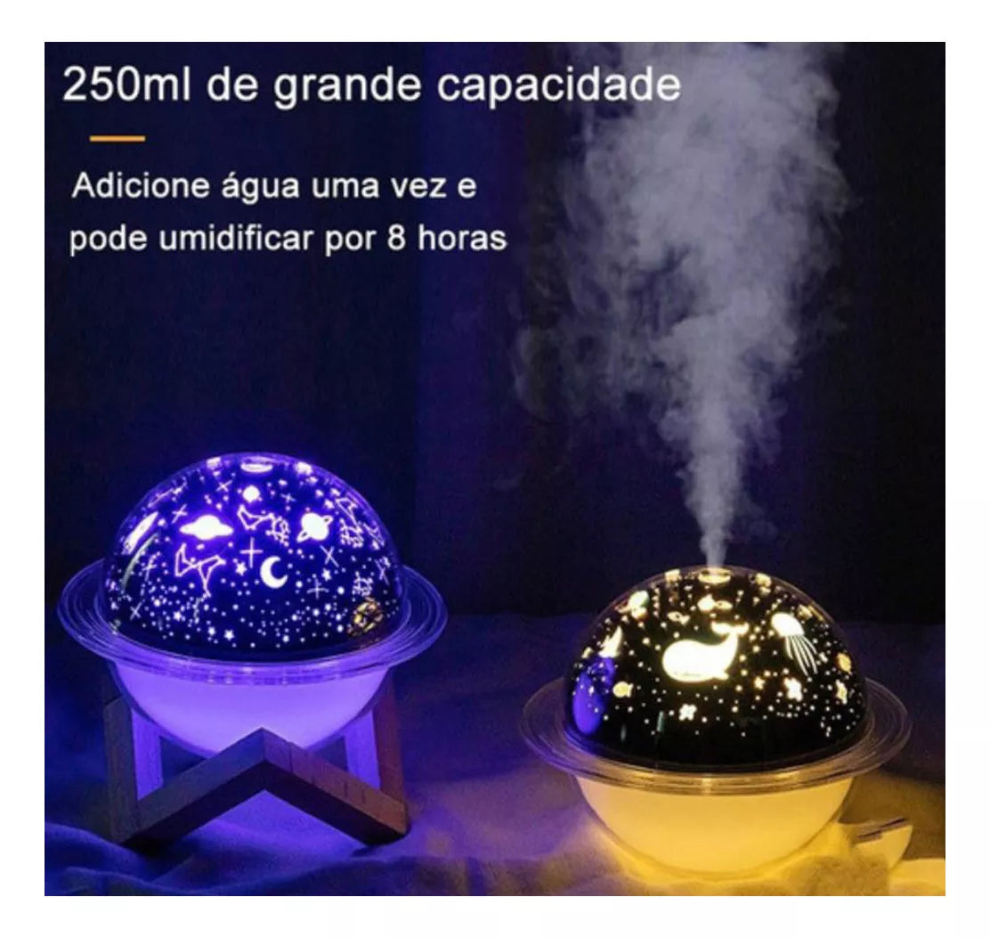 Luminária Umidificador De Ar Lua Estrela Saturno Planeta 3d
