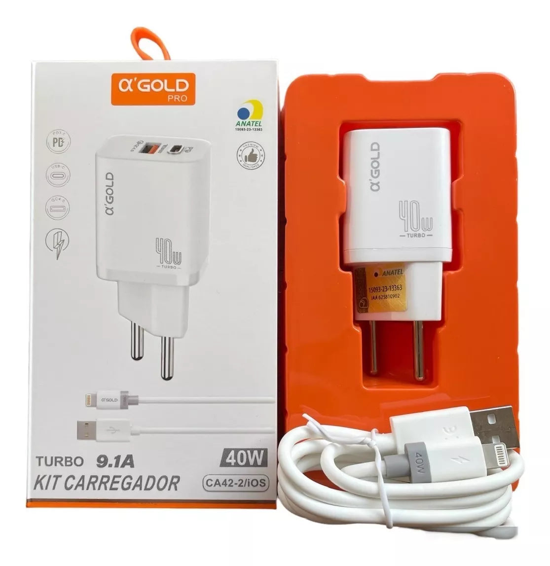 Carregador Turbo 40w Para iPhone ca42-2