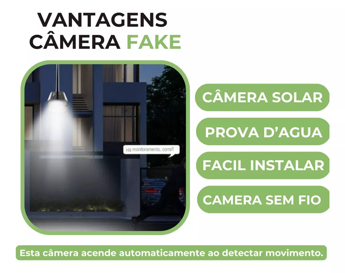 Refletor Externo Solar Led Estilo Câmera Luatek Lky 0012