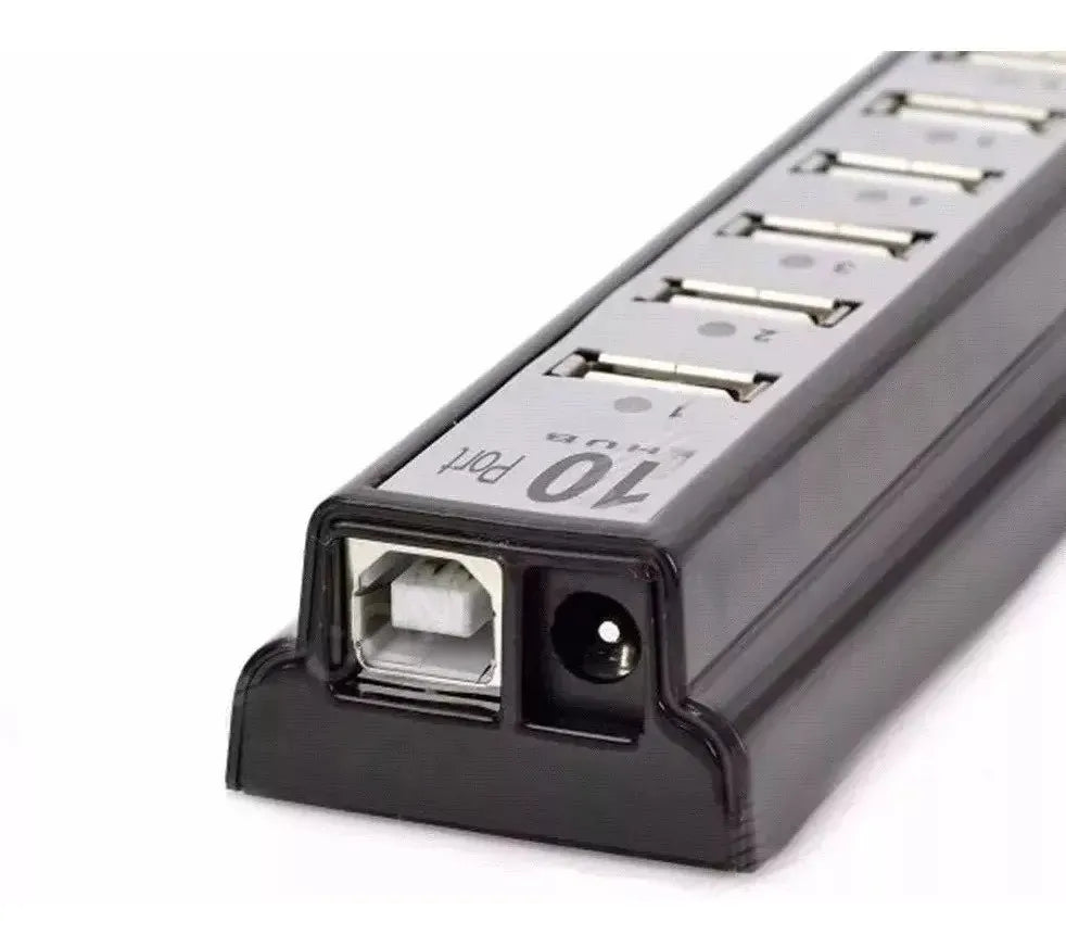 Hub Usb 10 Portas 2.0 Hb-t69 Adaptador Pc Notebook E Tomada