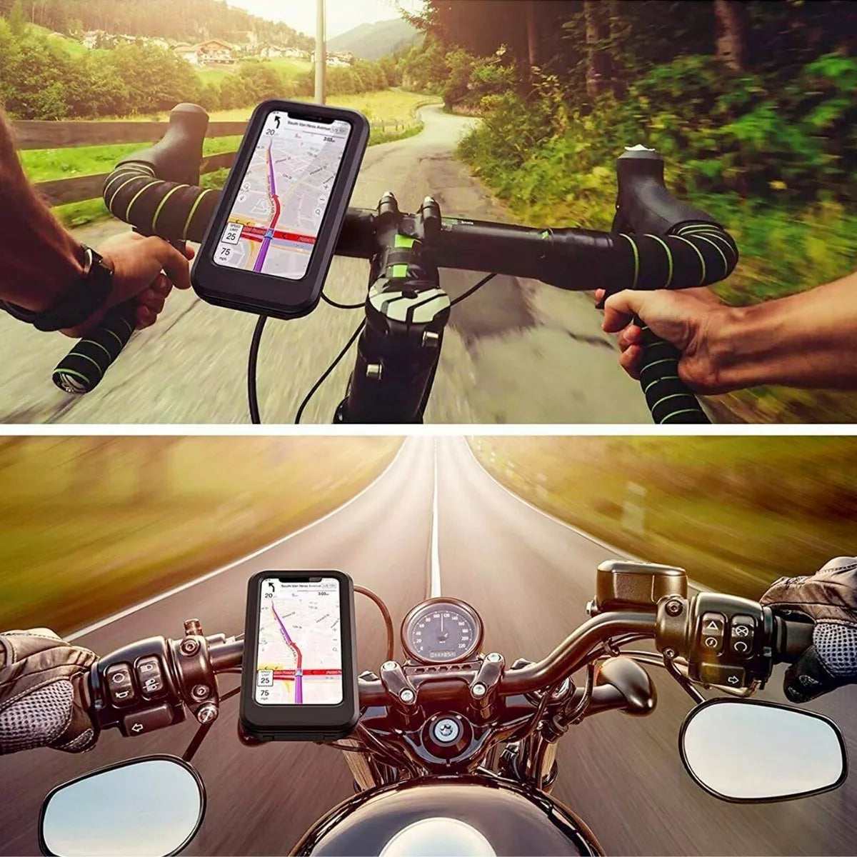 Suporte Moto E Bike Bmax Á Prova Dágua Articulado 360° Com Travas LE078