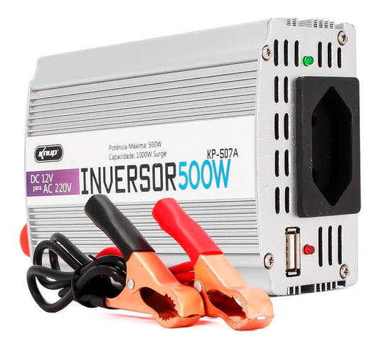 Inversor 12v 220v 500w Converso Tensão Automotivo Usb 60hz