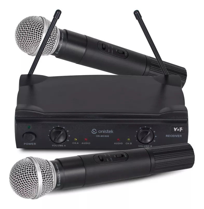 Microfone Onistek Profissional Sem Fio Mc806 Vhf
