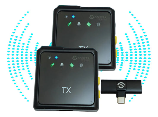 Kit 2 Microfone Lapela Duplo Onistek Mc819 Tipo C 25m