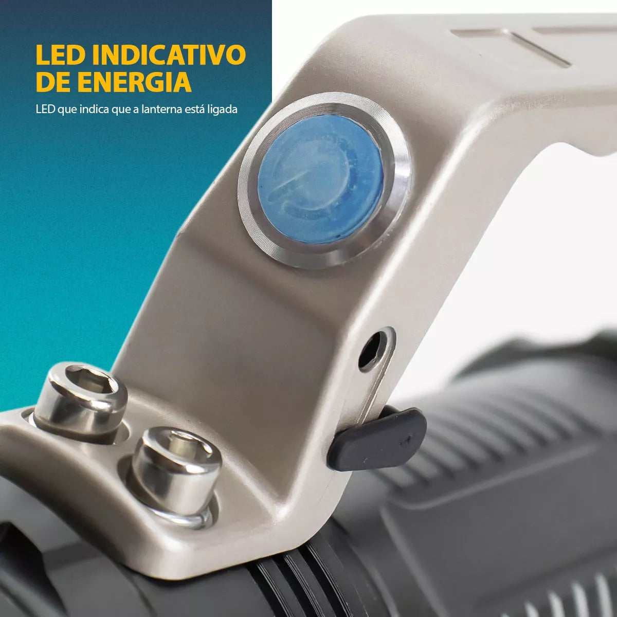 Lanterna Holofote Led De Mão Super Potente C/ Foco Ajustável