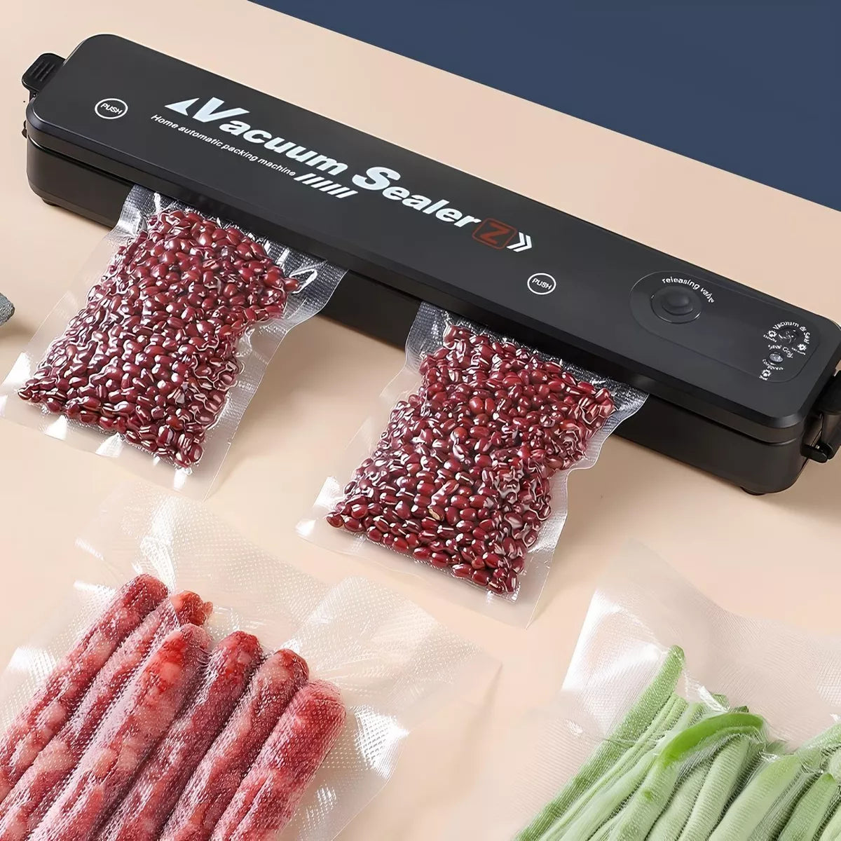 Máquina Seladora Embalagem A Vácuo Doméstica Alimentos Cor Preto 110v/220v