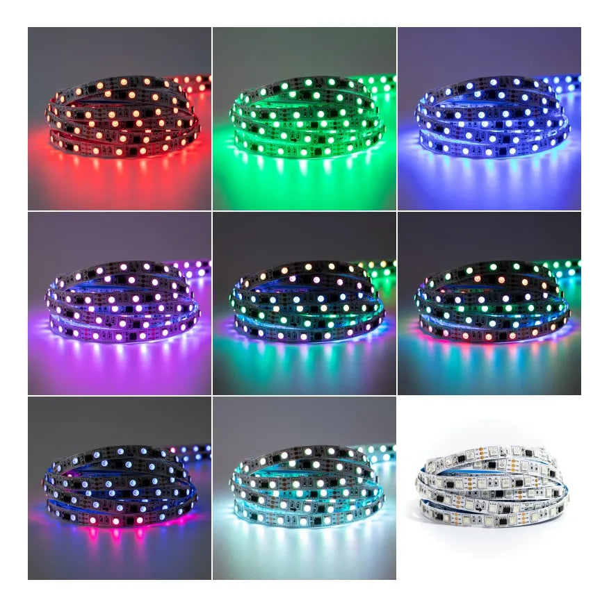 Fita Led Ws2811 Endereçável 5 Metros 300 Leds 12v Ip20 Branca Digital